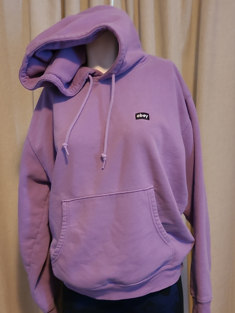 Obey Lavender Hoodie with Chest Logo